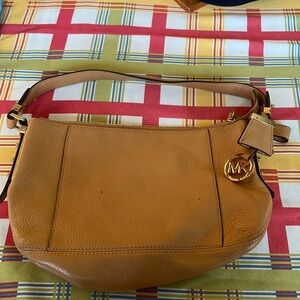 Michael Kors Bowery 30T5GBOL2L Peanut Genuine Leather Medium Shoulder Bag